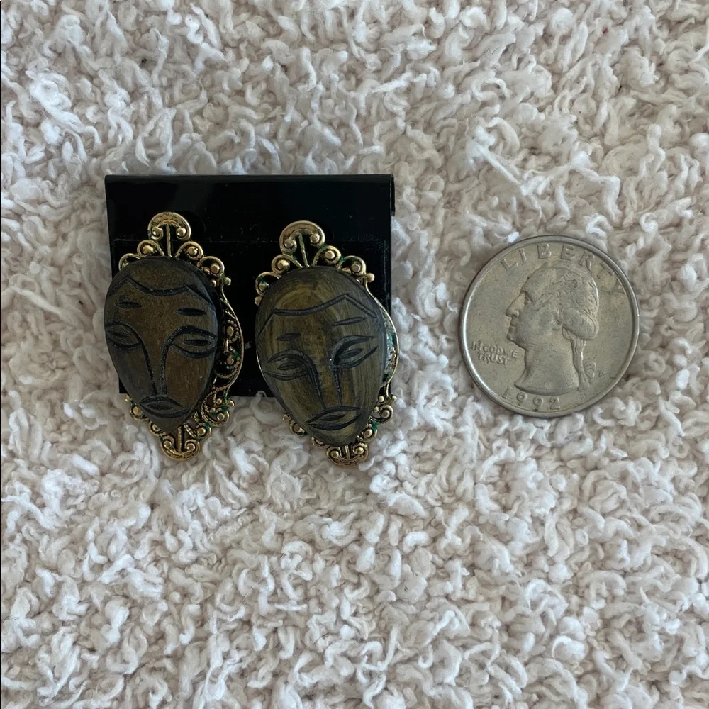 Vintage Style Mask Earrings